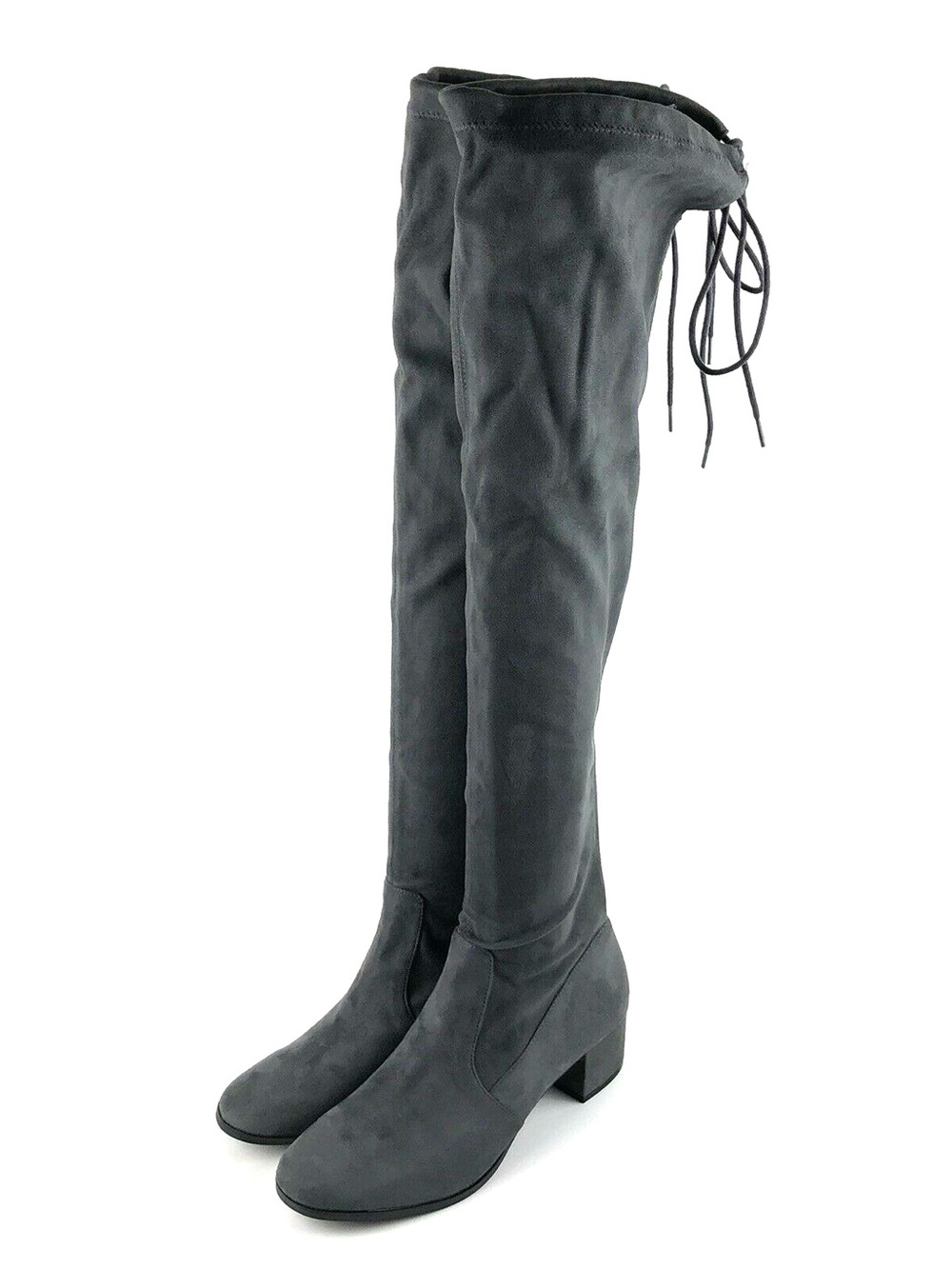 Chinese Laundry Gray Over-the-Knee Block Heel Boots